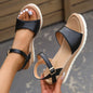 Summer Ankle Buckle Wedge Platform Sandals - U4RIA