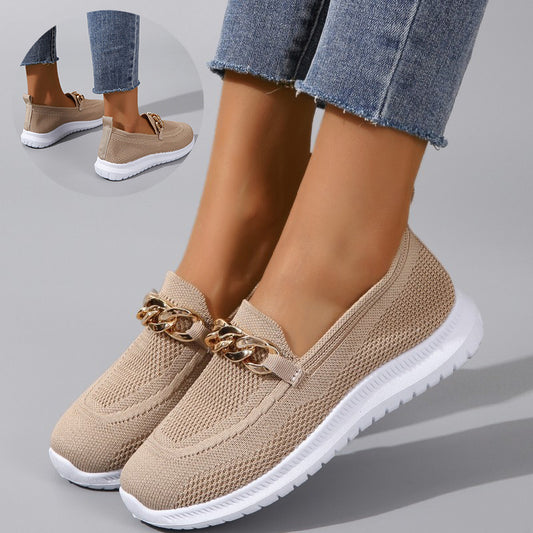 Women’s Chain Mesh Walking Flats - U4RIA