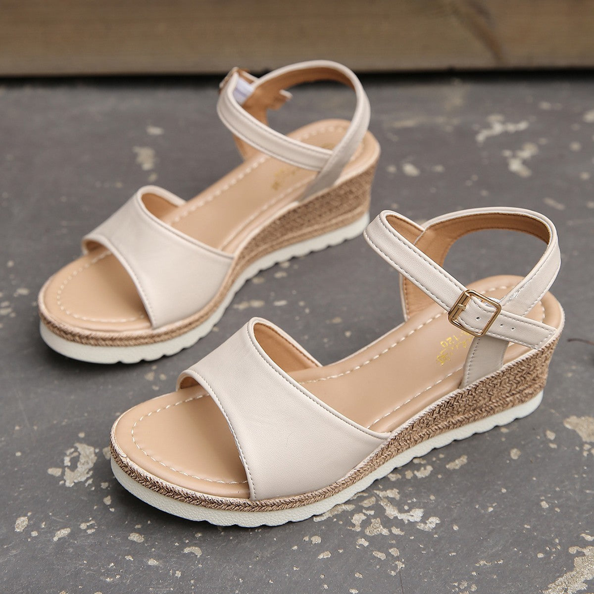 Summer Ankle Buckle Wedge Platform Sandals - U4RIA